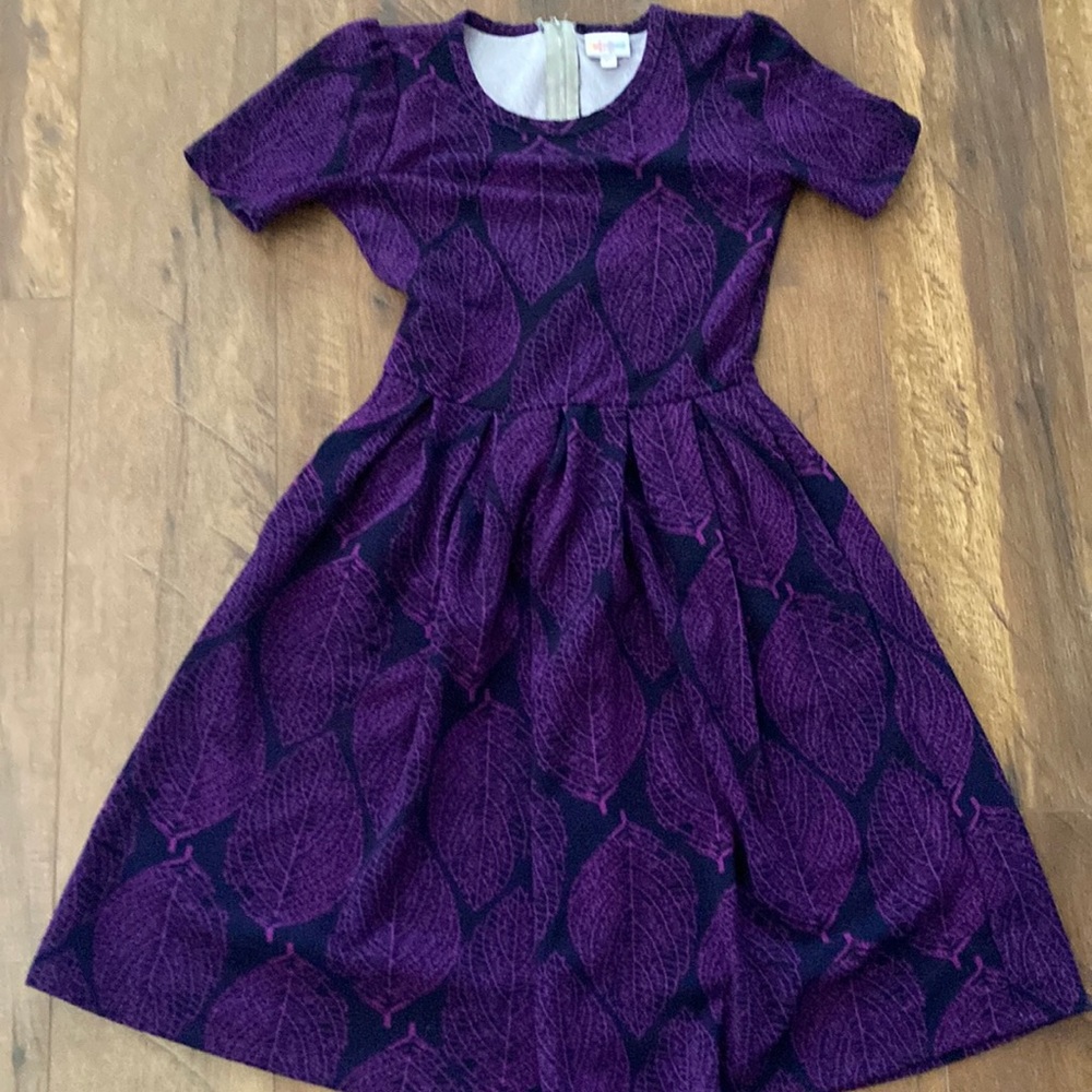 Purple and Navy LuLaRoe Amelia Dress